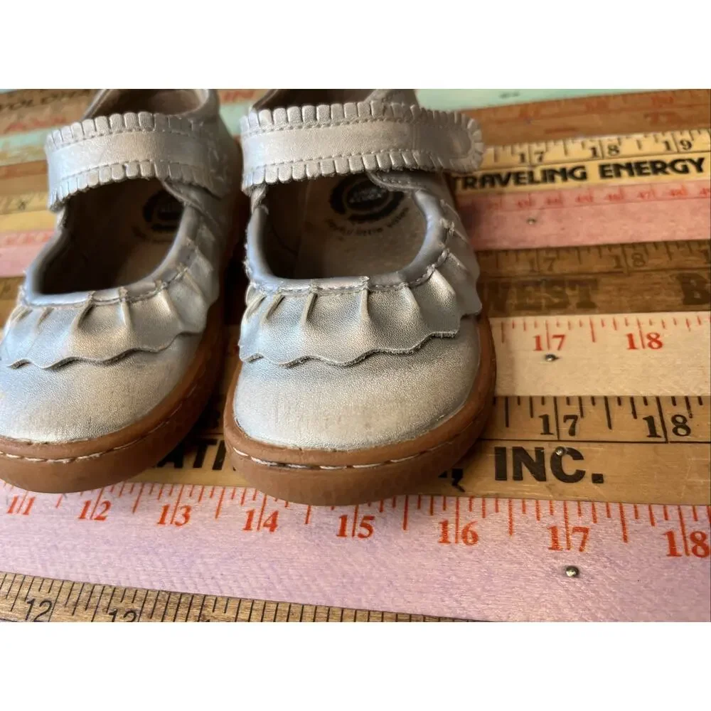 Livia And Luca Girls Size 6 Champagne Ruche Classic Mary Janes Play Condition